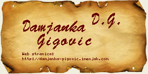 Damjanka Gigović vizit kartica